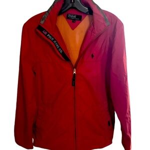 Polo Ralph Lauren Sport Vintage Woman’s Jacket Zip Up Orange Mesh Lining Size L